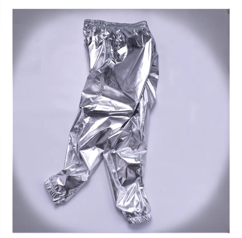 Description Picture 3 of itemSilver Metallic Jogger Pants Jazz Hip Hop Dance Trousers 8Xl size