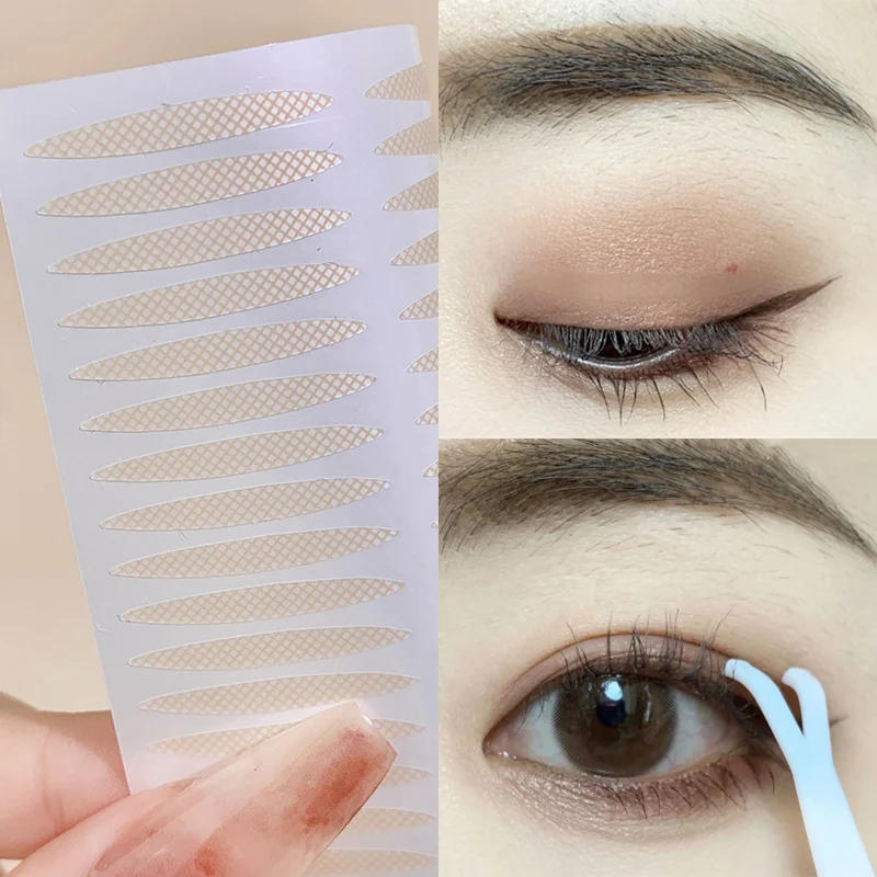 Description Picture 5 of item10 sheets Eyelid Sticker Invisible Double Eyelid Tape Lace/Mesh Type Self Adhesive Double Eye Tape Stickers Eye Makeup Tools