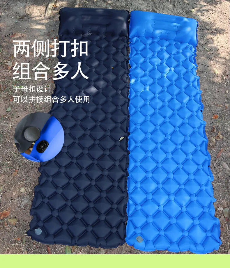 Description Picture 5 of itemOutdoor Camping Inflatable Mattress Sleeping Pad with Pillows Ultralight Air Mat Built in Inflator Pump Hiking