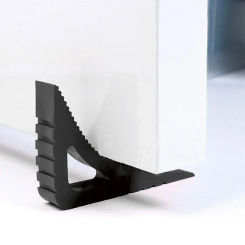 Reusable Rubber Door Stopper Shock  Door Handle Stopper Absorbent Block Wedge Doorstops Home Office Door Anti-collision Stopper