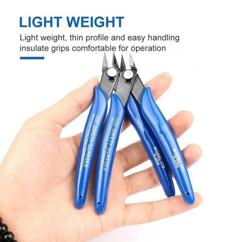Description Picture 5 of itemDiagonal Pliers Carbon Steel Pliers Electrical Wire Cable Cutters Cutting Side Snips Flush Pliers Nipper Hand Tools
