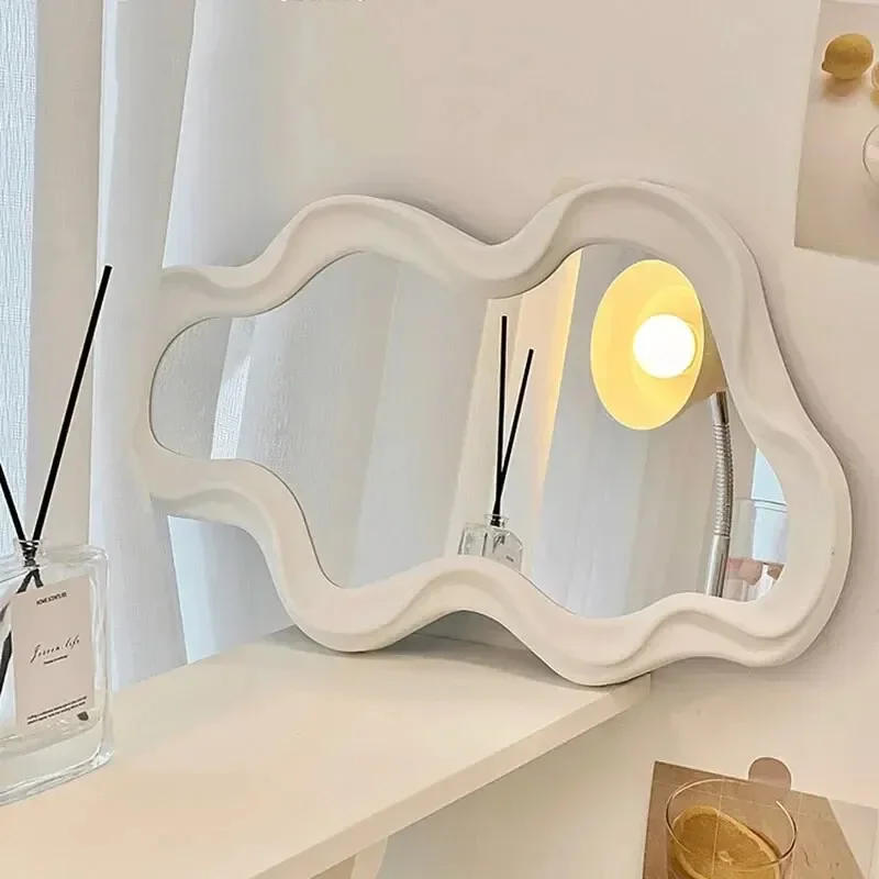 Description Picture 3 of itemCloud-Shaped Standing Mirror, Bathroom Desk, Korean Hairdressing Mirror, Wall Mirror, House Bedroom Decor