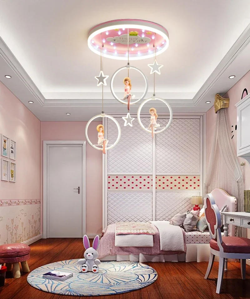 Description Picture 4 of itemNordic girl bedroom decor led lights for room indoor chandelier lighting chandeliers ceiling lamps for living room decoration