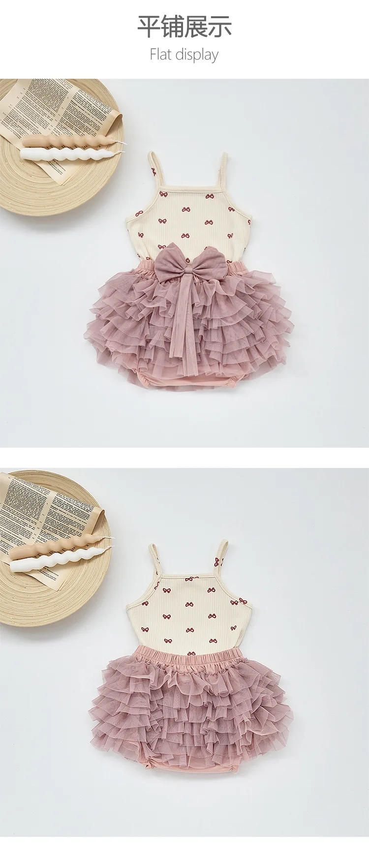 Description Picture 3 of itemBaby Vest 2025 Summer Bow Printed Vest Top for Little Girls, Suspender, Stylish Outdoor Wear, Thin Design