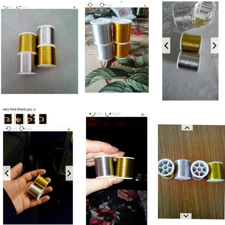 Description Picture 4 of item100M Strong Polyester Cross Stitch Sewing Threads Needles Threads Silver Gold Wire Embroidery Thread Cross Stitch Floss Supplies