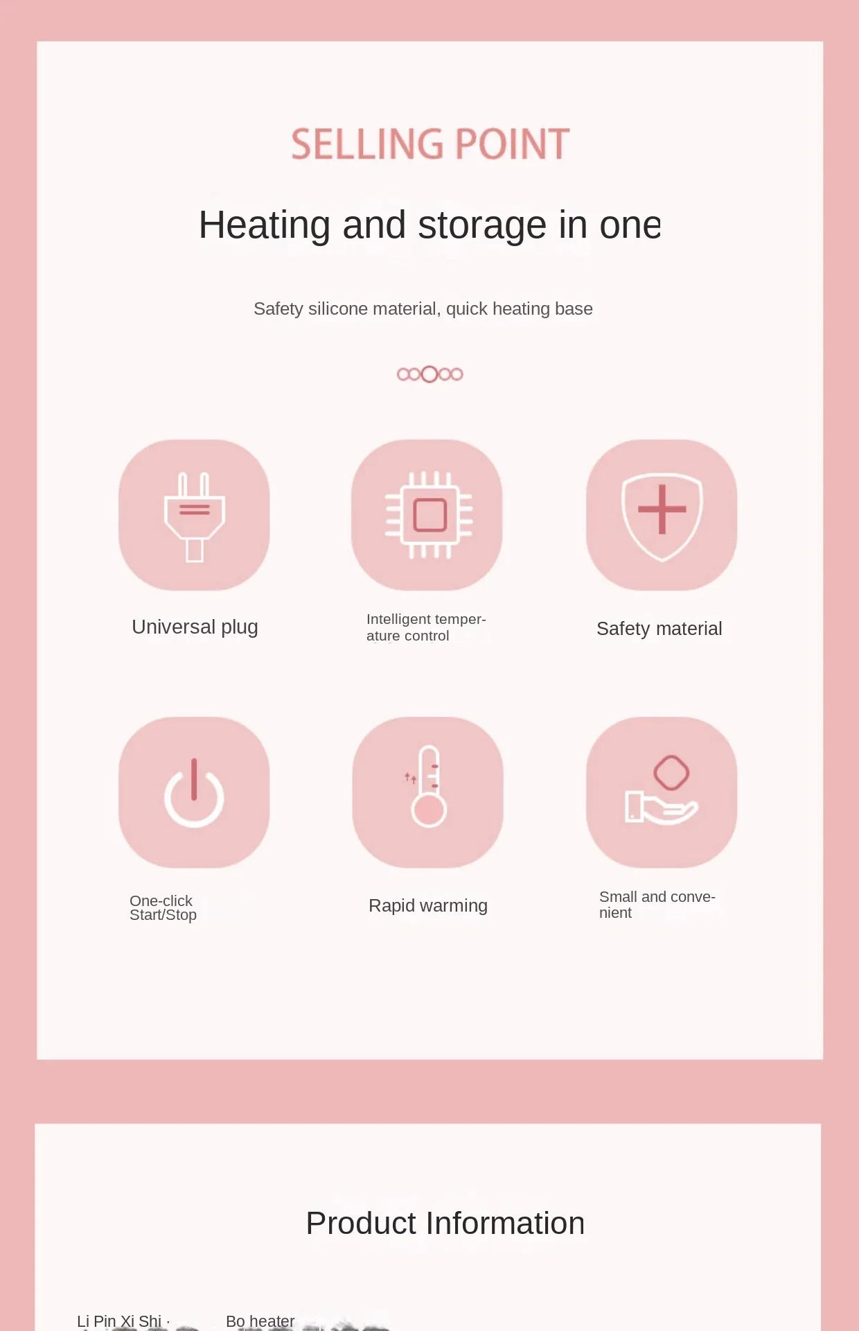 Description Picture 4 of item220V Multi-functional Wax Melting Machine with Foldable Silicone Bowl, Portable Hair Removal Wax Heater with Non-Stick Pot