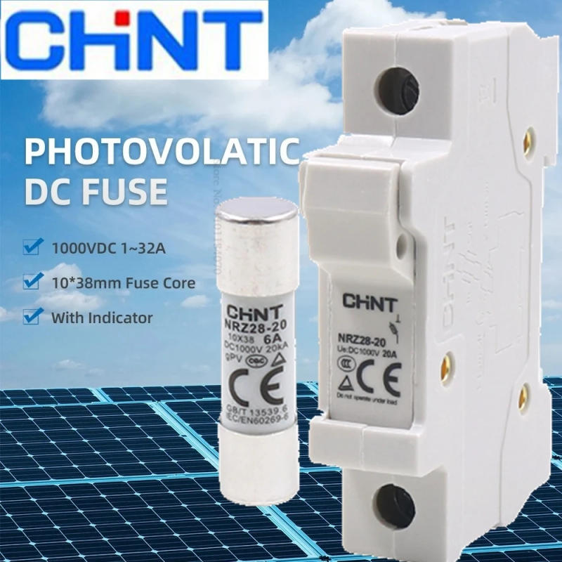 Description Picture 2 of itemCHINT Solar DC Fuses 1000V PV Photovoltaic 6A 10A 15A 16A 20A DC Fuse Holder Base for Solar System Short Circuit Protection gpV