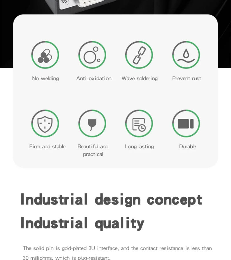 Description Picture 4 of itemDB9 RS232 Connector D-SUB 9 Pin Male Female Plug RS485 Breakout Terminals 21-24 AWG Wire Solderless Connectors