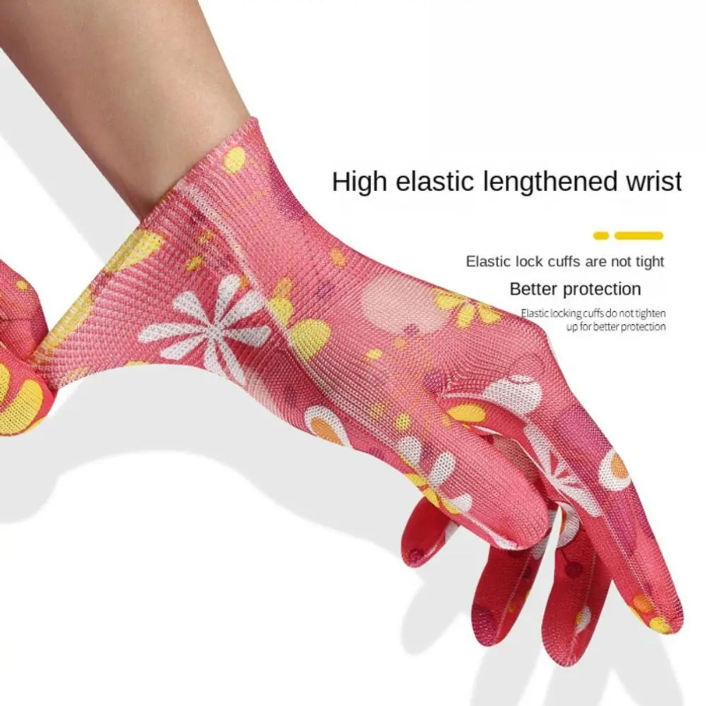 Description Picture 5 of item1Pair Thin Nylon Work Gloves Planting Yard Cleaning Floral Garden Gloves  Women Non-Slip Household Labor Protection Glove