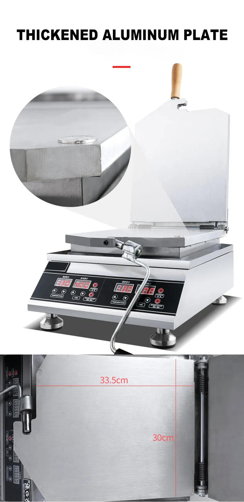 Description Picture 3 of item220V Crepes Pan Commercial Appliances Electric Pancake Crepe Maker Non Stick Pan Pancake Maker Thickened Aluminum Plate FC-SF11