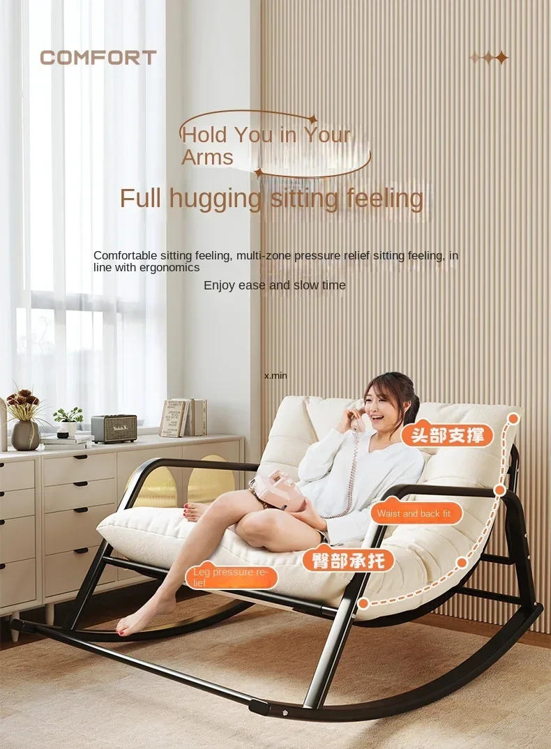 Description Picture 6 of itemLounge Living Room Chairs Rocking Luxury Sillones Puffs Grandes Outdoor Furniture Recliner Meditation Nordic Salon Chair Sofa