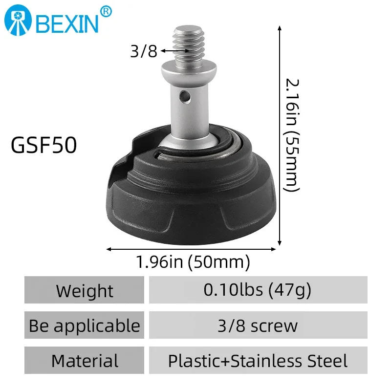 Description Picture 5 of itemGSF34 GSF37 GSF50 GSF68 Rubber Camera Monopod Tripod Foot Pad 3/8 Inch Anti Slip Release Foot Pad For Tripod Monopod Leg