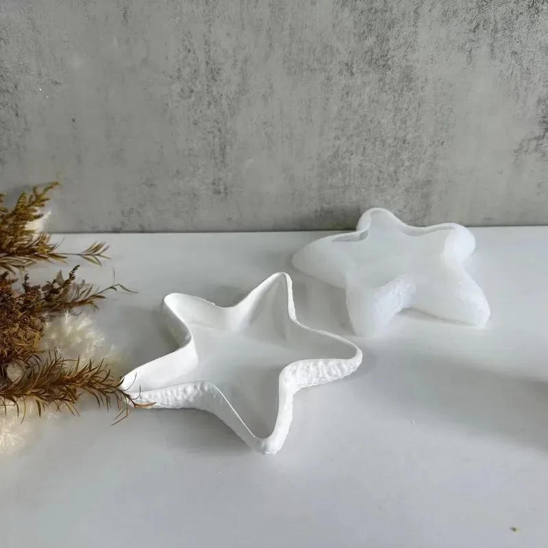 Description Picture 3 of itemStarfish Leaf Scented Candle Holder Silicone Mold Storage Tray Mold DIY Plate Dish Cement Concrete Plaster Mold Craft Decoration