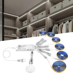 COB Multiple LED Strip Lights Under Cabinet Collection Display Bookcase Wardrobe Closet Lamp Dimmable Touch Sensor With USA Plug