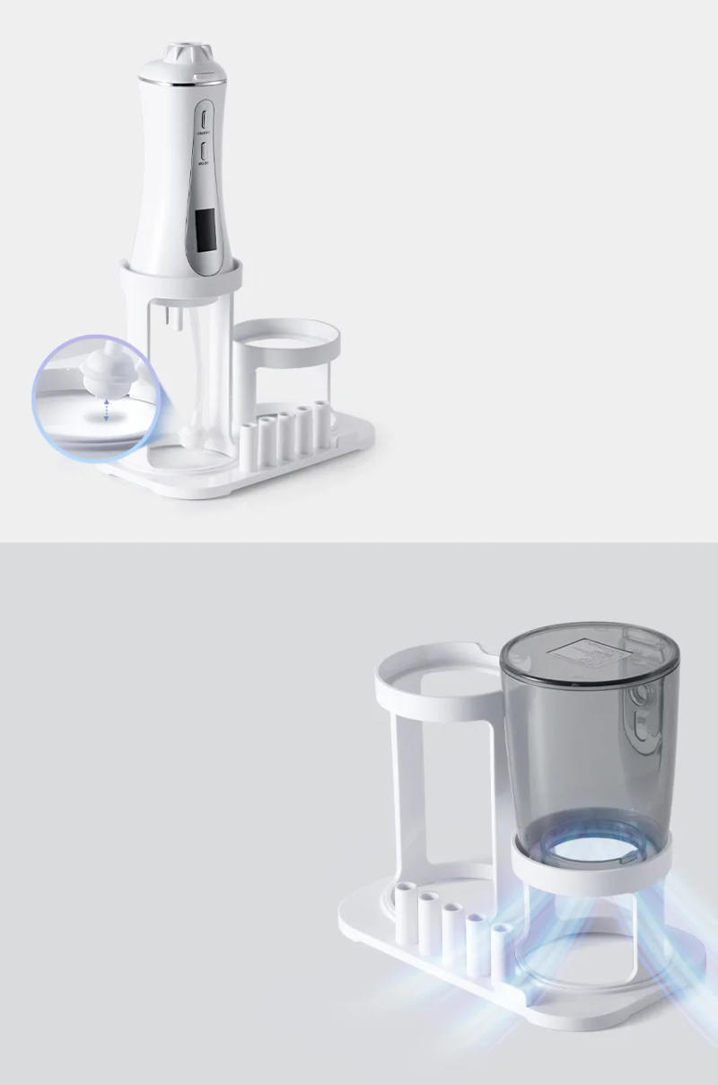 Description Picture 5 of itemPortable Oral Irrigator Nozzles Holder Storage Bracket Dental Water Jet Flosser Water Tank Drain Bracket Accessories Household