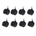 1-4/8/10pcs 1.5inch Nylon Plastic Caster Wheels with Brake Universal Swivel Chair Wheel Caster Replacement Furniture Accessories