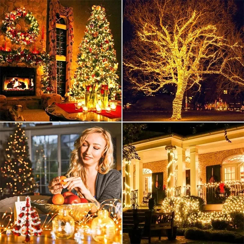 Description Picture 6 of item7M/12M/22M Solar Fairy Light Led Outdoor Garland String Lights Waterproof Camping Garland Garden Decor Copper Wire Light