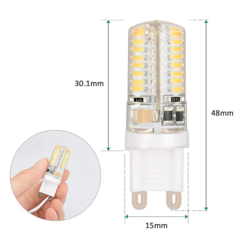 Description Picture 6 of itemG9 LED 64 bead 104 bead 152 bead AC110V 220V LED light LED bulb SMD 2835 3014 LED G4 G9 light Replace 30/40W halogen lamp light