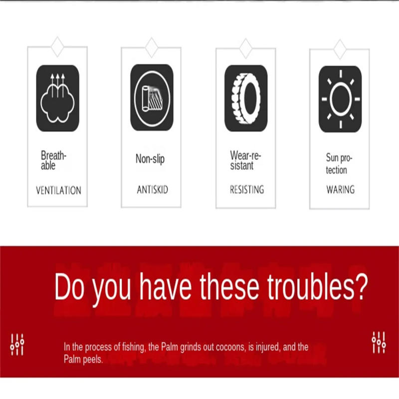 Description Picture 3 of item1pcs Fishing Gloves Outdoor Fishing Finger Protector Gloves Anti-Slip Single Finger Fishing Glove Elastic Band Breathable Gloves