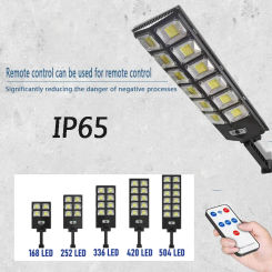 New Outdoor Solar Integrated Street Light with Human Sensing Courtyard Light with Remote Control, Waterproof Garden Lighting