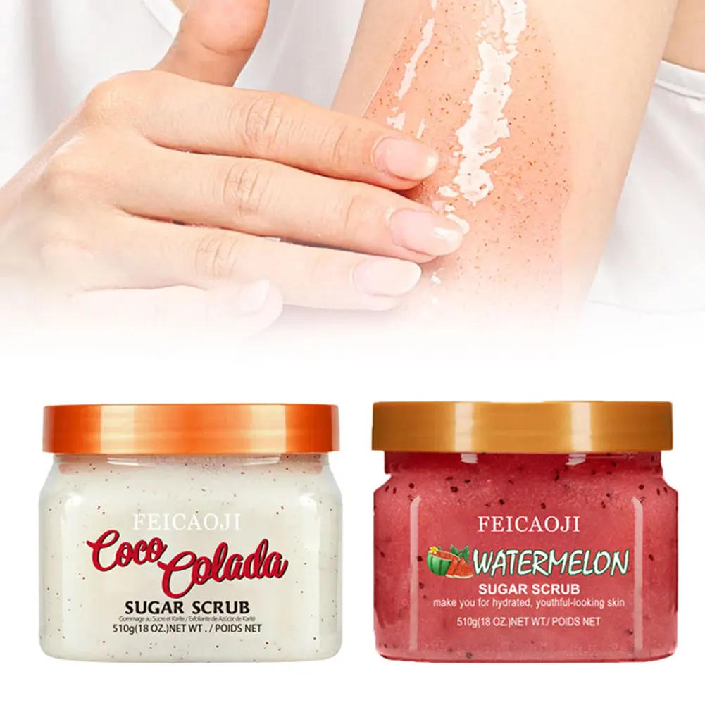 Description Picture 2 of itemShea Sugar Body Scrub Coconut Watermelon Rose Alpha Arbutin Hydrating And Exfoliating Scrub for Nourishing Includes Loofah Tool