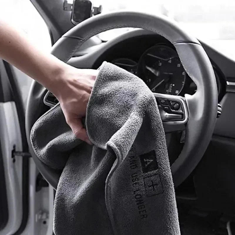 Description Picture 4 of item1-10PCS Microfiber Car Washing Towel Auto Cleaning Drying Cloth Hemming Car Care Detailing Cloth High Water Absorption Car Rag