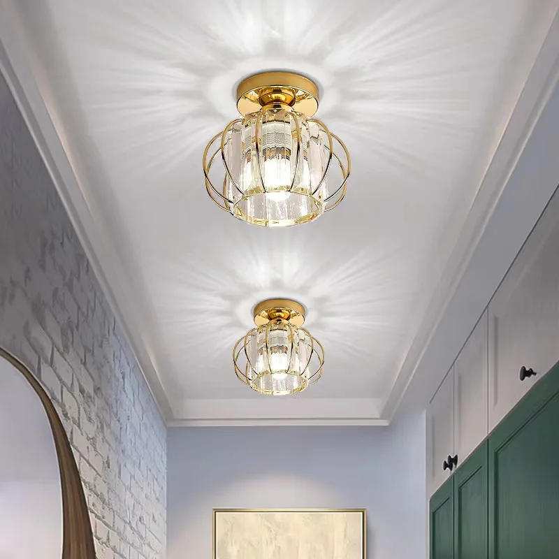 Description Picture 5 of itemModern Simple Crystal Corridor Led Light   Living Room Downlight Creative Entrance Light Ceiling Crystal  Lamp for Bedroom