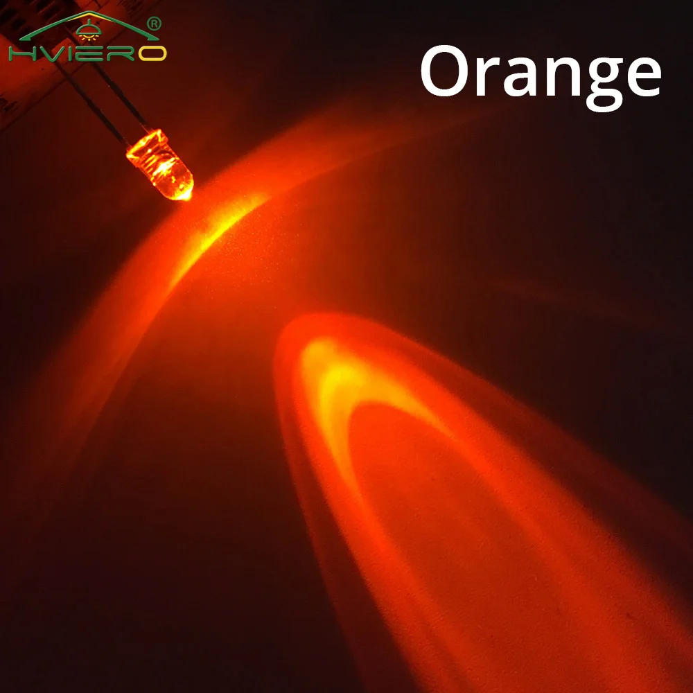 Description Picture 5 of item100Pcs Orange F3 3mm Round Lamp Bead Super Bright Light Bulbs Water Clear Led Emitting Diode DIY Decoration Electronic Component