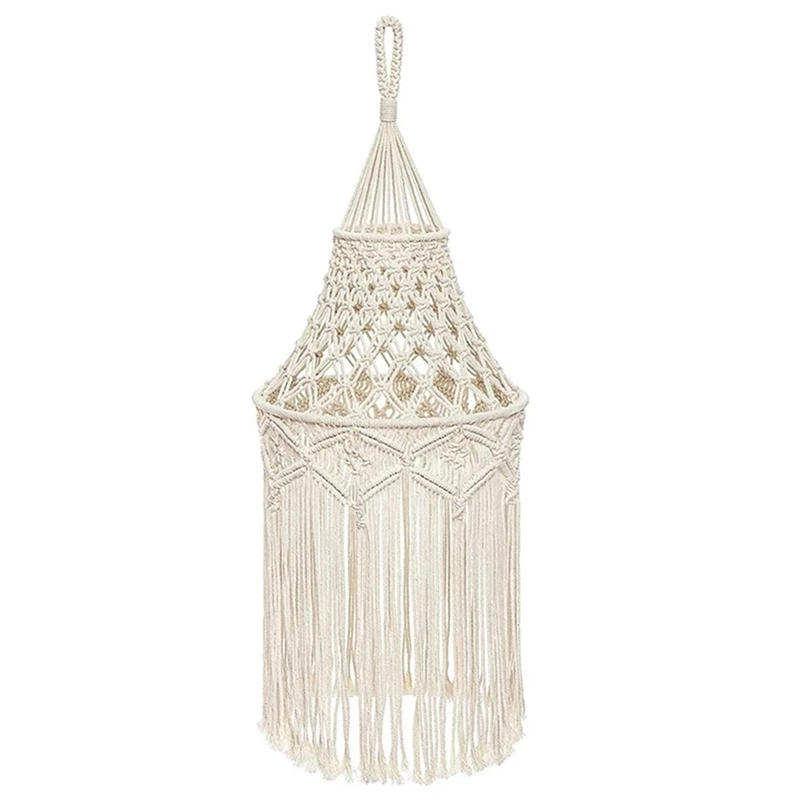 Description Picture 2 of itemMacrame Lamp Shade Hanging Pendant Light Cover Office Bedroom Living Room Nursery Dorm Room Bohemian Home Decor