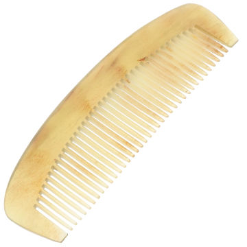 Hair Comb Natural Ox Horn Comb Detangling Hair Comb For Hair& Beard Anti Static Pocket Comb ( Random Color)