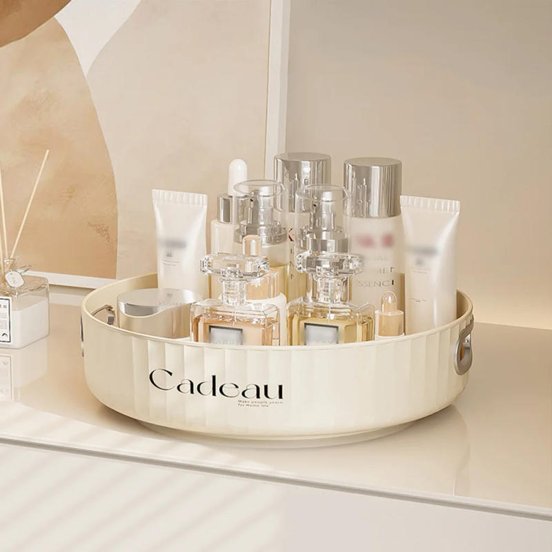 Description Picture 3 of itemTurntable Organizer 360 Degree Rotating Storage Tray Countertop Spice Rack Non-Skid Spinning Rack Container For Snacks Spices