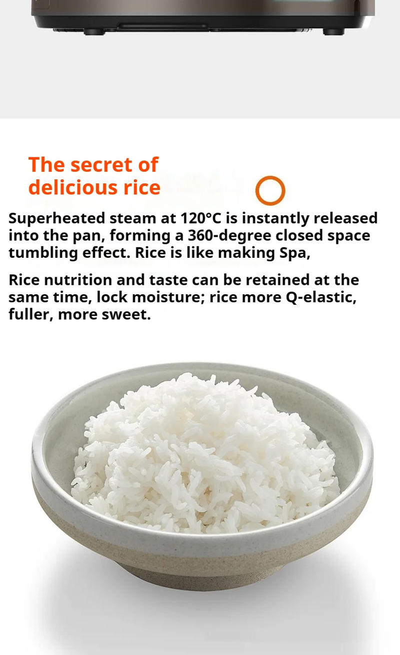 Description Picture 6 of itemSteam rice cooker multifunctional household 3L rice cooker glass uncoated inner pot