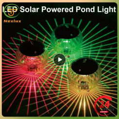 Outdoor Floating Underwater Ball Lamp Solar Powered Color Changing Swimming Pool Party Night Light for Yard Pond Garden Lamp