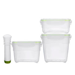 3 Size 4Pcs New Plastic Vacuum Container Sealed and insulated vacuum fresh-keeping box Food Saver-Storage Containers With Pump