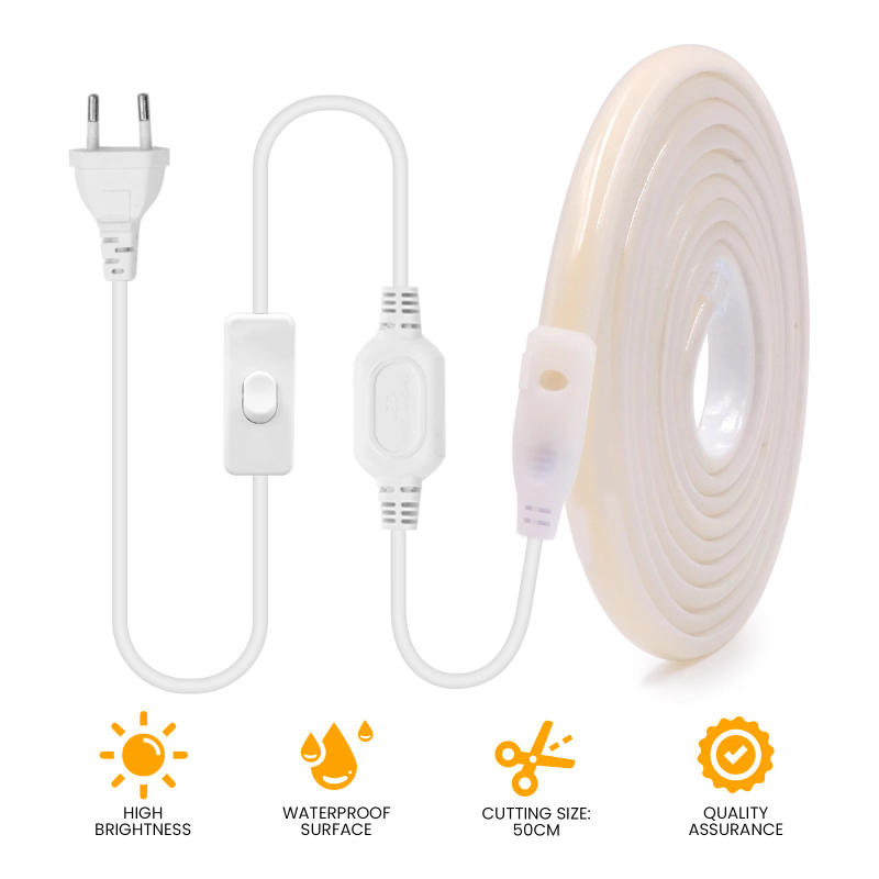 Description Picture 4 of itemHigh Bright COB LED Neon Strip Lights 220V 288LEDs/m Waterproof LED Tape Neon Rope Light Kitchen Lamp Home Decor Lighting