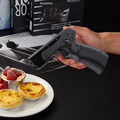 Kitchen Gun Turbo Windproof Lighter Cigar Bbq Camping 1300C Torch With Adjustable Blue Flame Size Safety Lock Powerful Gadgets