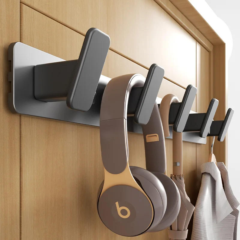 Description Picture 6 of itemSpace Aluminum Gun-Grey Hook Bathroom Towel Hook Living Room Door Back Clothes Rack Simple Storage Hanger for Home Hardware