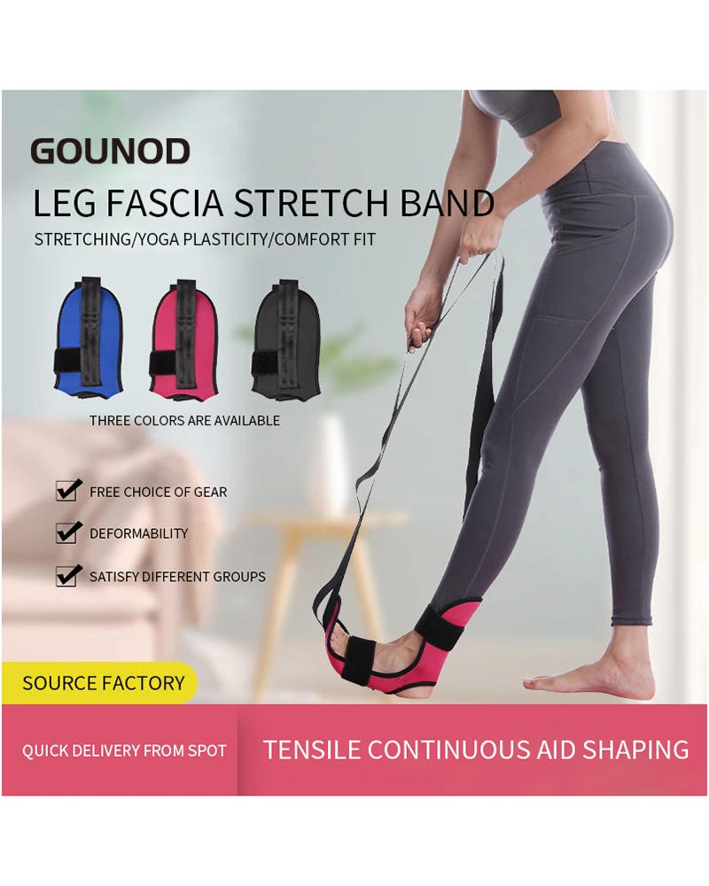 Description Picture 2 of itemYoga Stretch Band Leg Yoga Flexibility Leg Strap Yoga Tension Belt Training Fascia Stretcher Strap Ballet Gymnastics Trainer