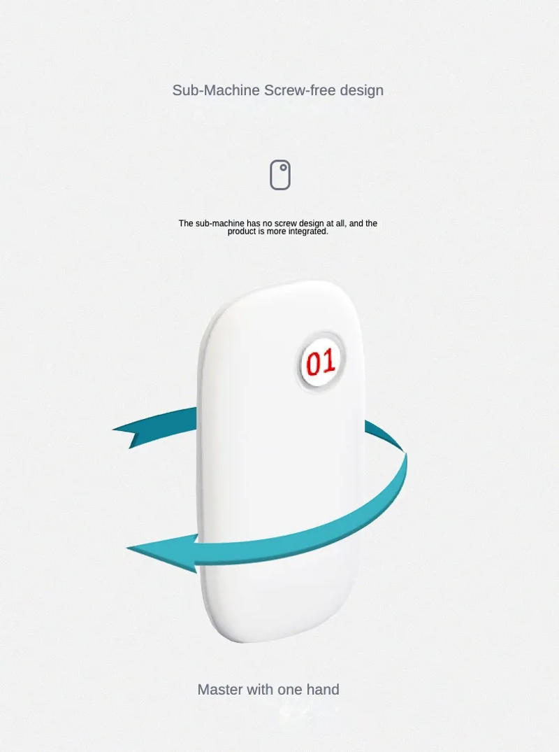 Description Picture 5 of itemRestaurant Pager System,Pagers for Restaurants,Mute Function,Max 998 Beepers,Touch Keypad,16 Pagers, for Church,Hospital,Clinic