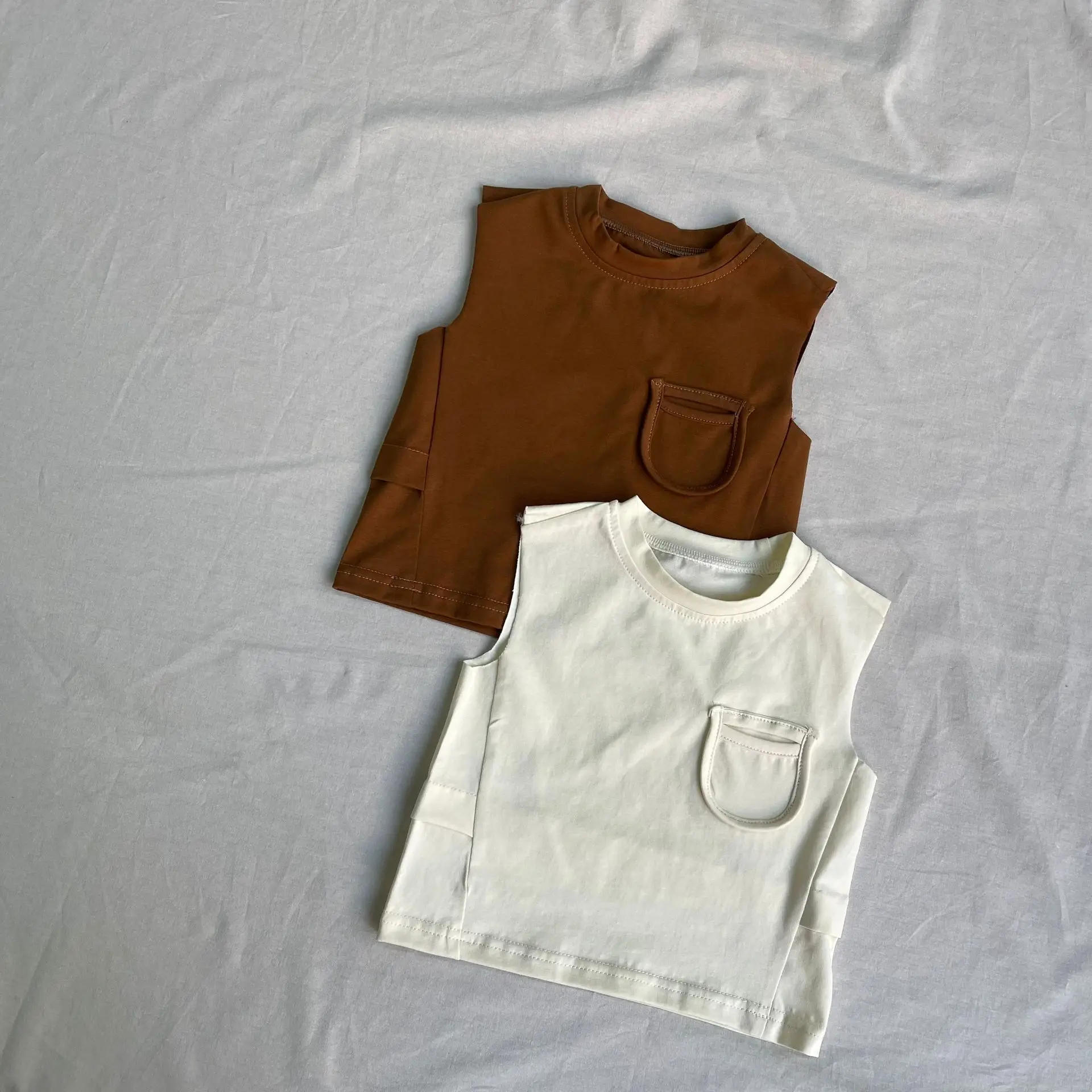 Description Picture 6 of itemSummer Men's and Women's New Thin Vest Top, Stylish Loose Fit, Children's Breathable and Refreshing Sleeveless T-shirt