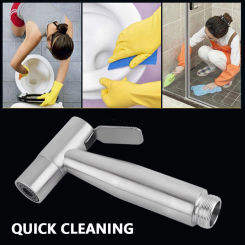 1pc Bidet Sprayer Toilet Handheld Bathroom Hand Bidet Faucet Stainless Steel Bathroom Shower Head Handheld Self Cleaning Tool