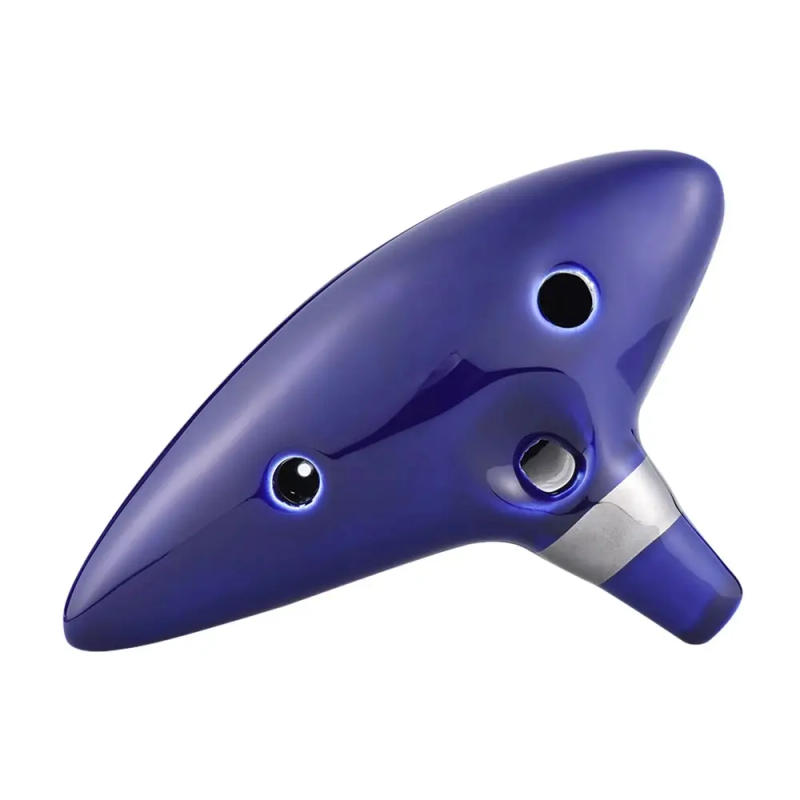 Description Picture 6 of item12 Hole Ocarina Ceramic Alto C Vessel Flute Wind Musical Instrument With Simple Music Score Rope for Beginners