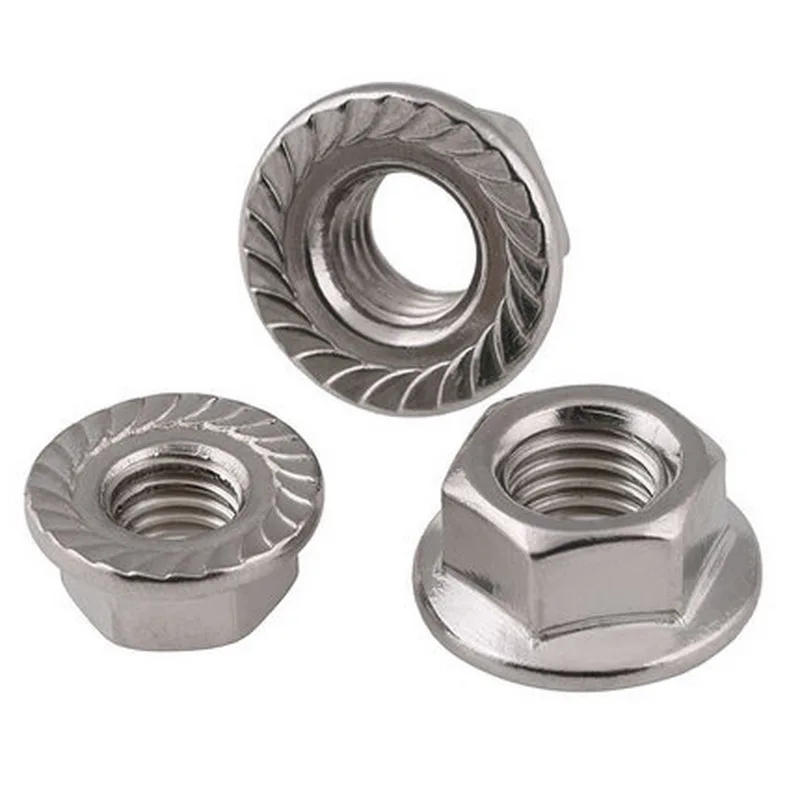 Description Picture 4 of itemM5-M12 Left Hand Thread Hex Serrated Flange Nut 304 Stainless Steel Reverse Thread Hexagon Serrated Spinlock Flange Nuts