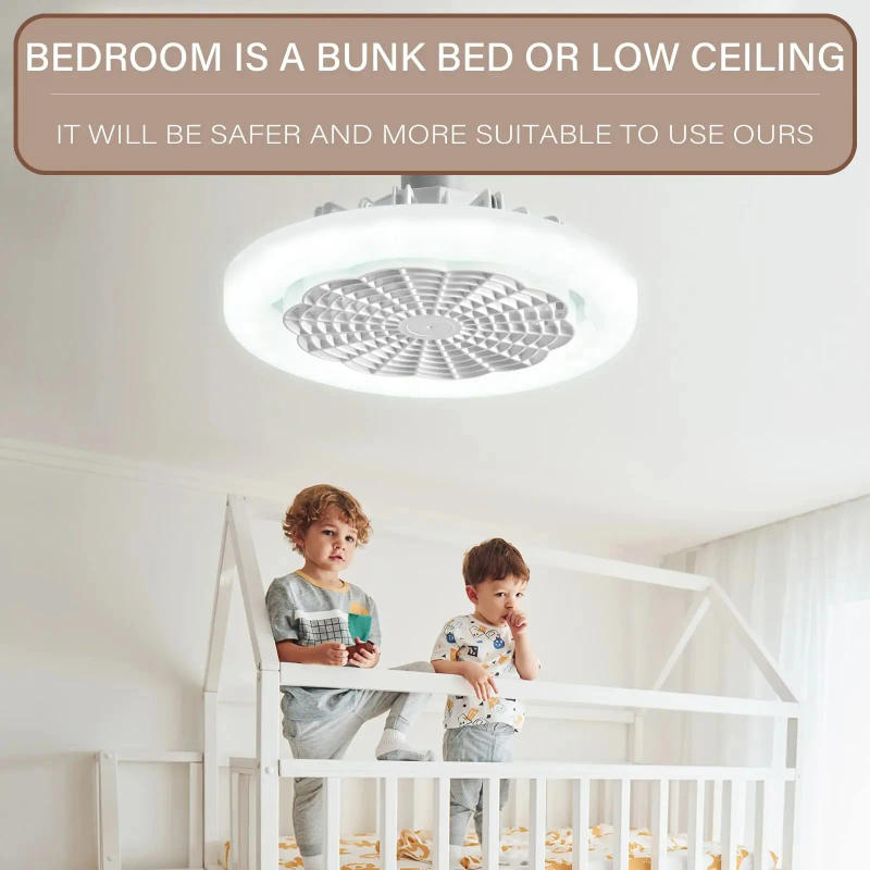 Description Picture 6 of itemIRALAN Smart 3-in-1 Ceiling Fan with Remote Control Lighting Lamp E27 Converter Base Lighting Base for Bedroom and Living Room