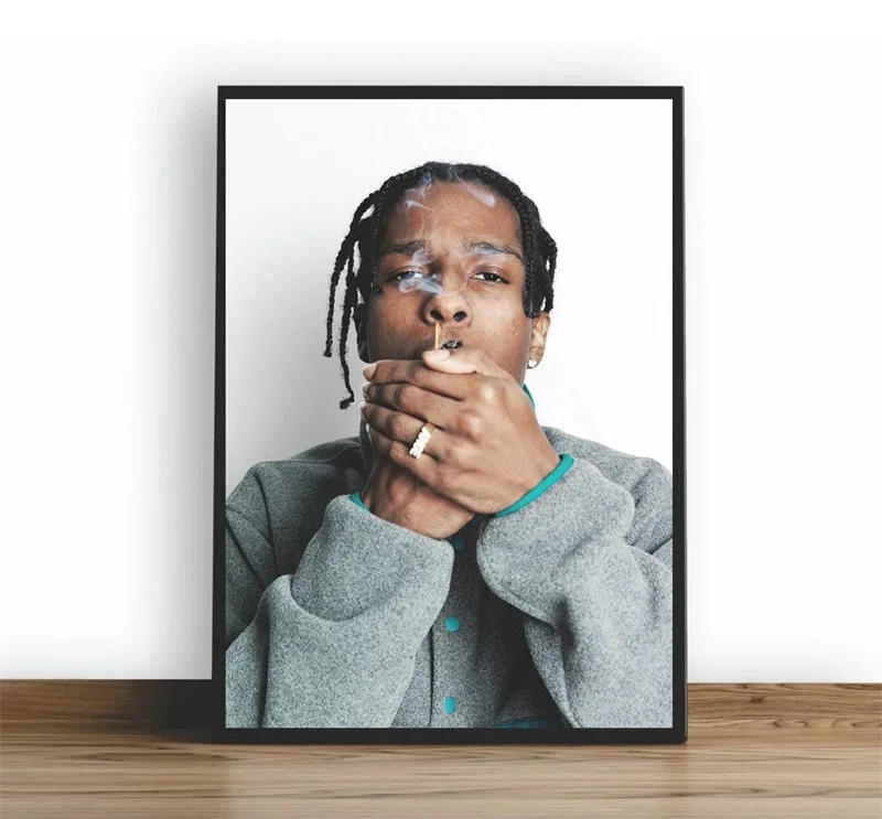 Description Picture 5 of itemMusic Album Star Asap Rocky Hip Hop Retro 80s Fans Poster Print Posters Art For Living Room Home Decor Painting Wall Picture