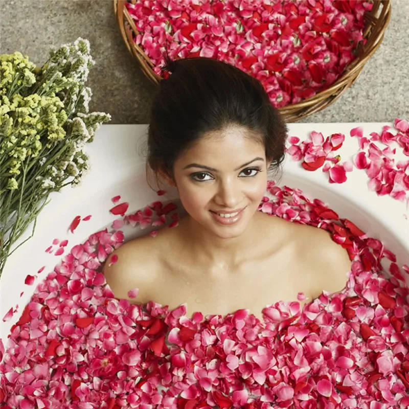 Description Picture 6 of item1 Pack Dried Rose Petals Natural Flower Bath Spa Whitening Shower Dry Rose Flower Petal Bathing Relieve Fragrant Body Massager