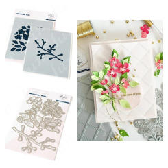 Cherry Blossoms New Die Cut Metal Cutting Dies Layered Stencils for DIY Scrapbooking Album Make Paper Card Embossing Decor