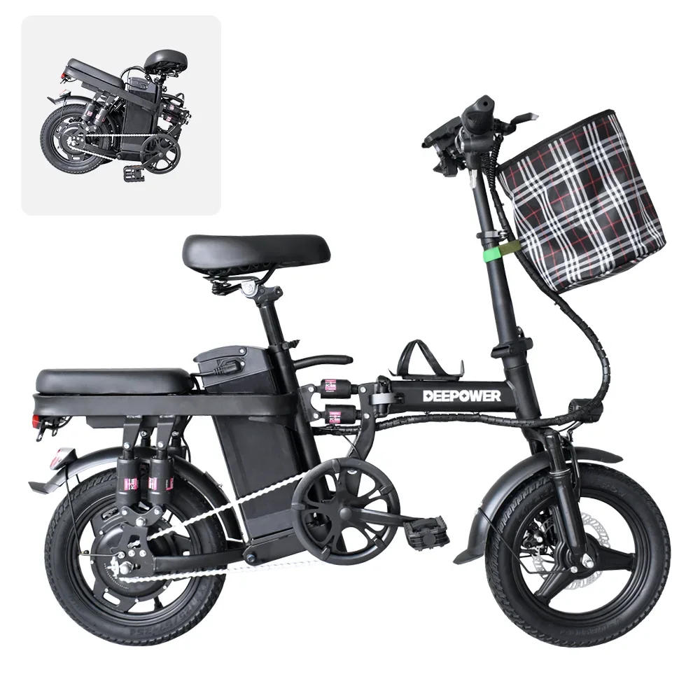 Description Picture 2 of itemElectric Bicycle New DEEPOWER 400w motor 48v15ah battery adult Electric bike 14 inch Convenient and portable Foldable E-bike