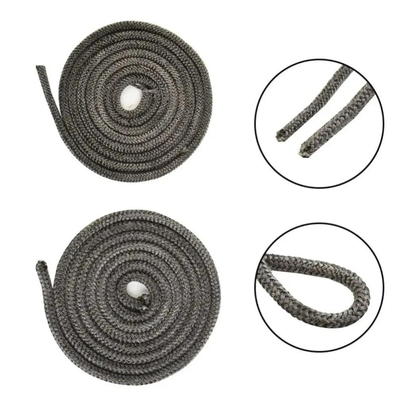 Description Picture 6 of item1Pcs Furnace Door Seal Woodburning Stove Rope Fireproof Fiberglass Sealing Rope Fireplace Sealing Rope 2M