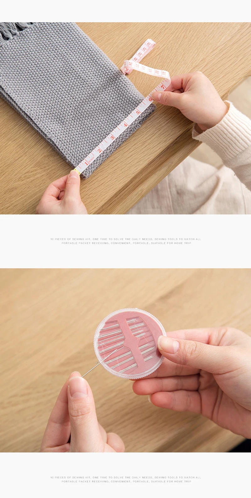 Description Picture 3 of itemDIY Sewing Tools Kit Portable Travel Stitch Sewing Tool Set for Hand Stitching Embroidery Thread Needle Sewing Accessories